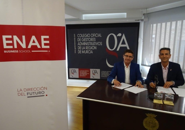 ENAE Business School y El Colegio de Gestores Administrativos de la Región de Murcia firman un convenio de colaboración. 