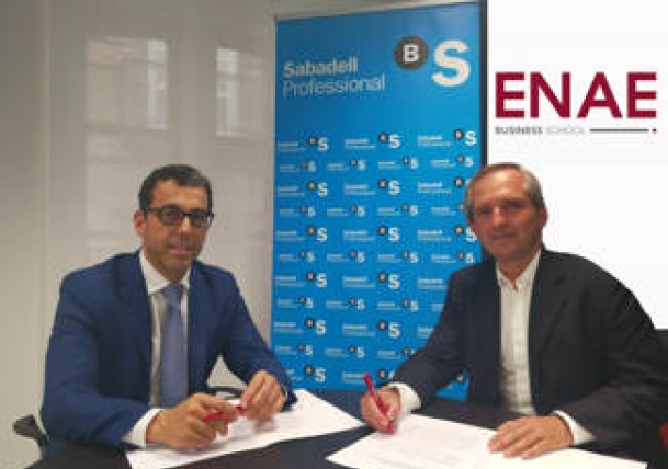 La Fundación Universidad Empresa y el Banco Sabadell rubrican un convenio muy ventajoso para los estudiantes de ENAE Business School 
