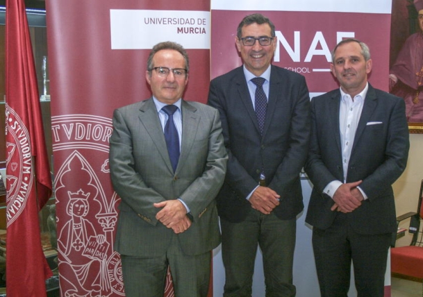 El nuevo rector de la Universidad de Murcia recibe al equipo directivo de ENAE